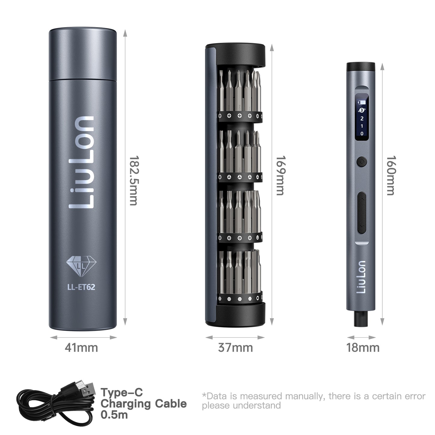 Liulon LL-ET62 62 In 1 Screwdriver Set With 3 Adjustable Gears